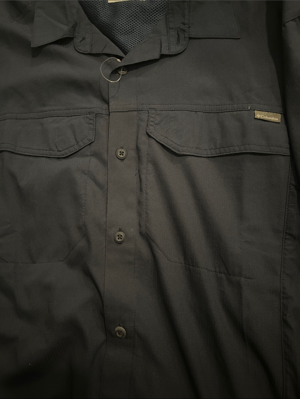 Columbia Navy Short-Sleeve Omni-Shade Button Shirt NWT - Picture 4 of 4